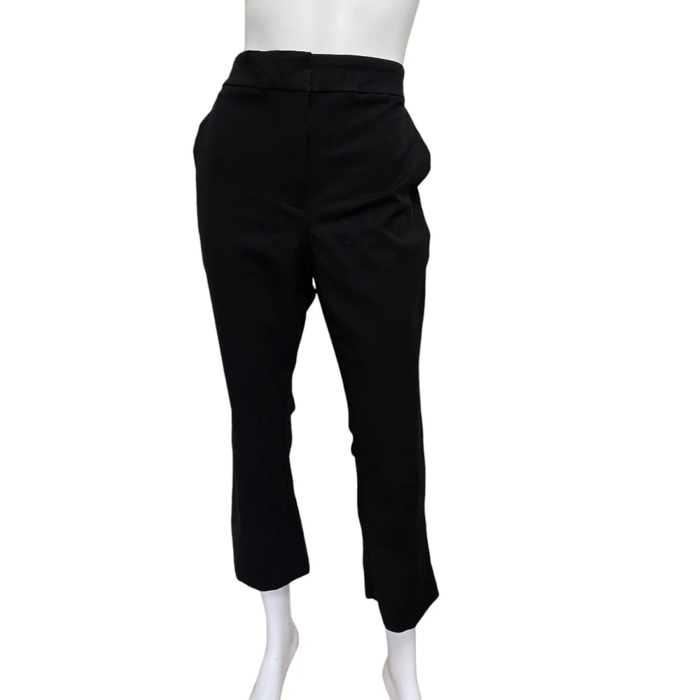 Boden Cropped Black Trousers Pants Size 10